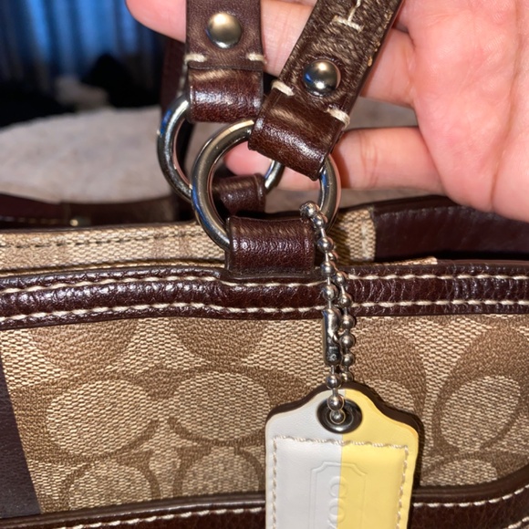 New COACH SIGNATURE HERITAGE STRIPE TOTE 14477 - Picture 5 of 15